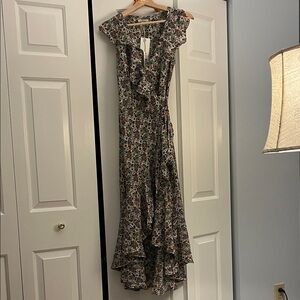Max Studio Asymmetrical Floral Dress
